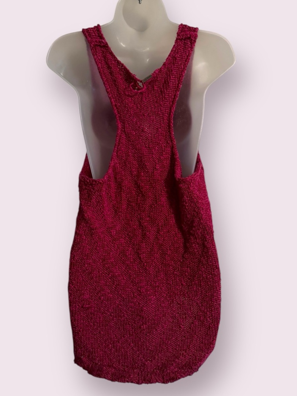 Free People Knit Tank Top Sleeveless Textured Pink Size S - Picture 3 of 7